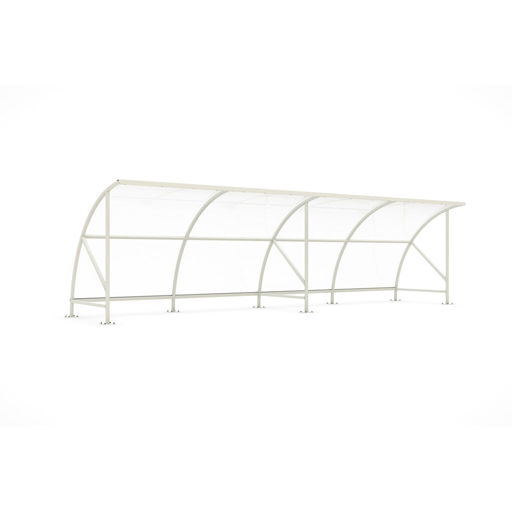 Product afbeelding: Overkapping wsm® BAMBERG in rondboogontwerp, breedte 8.250 mm, grijswit