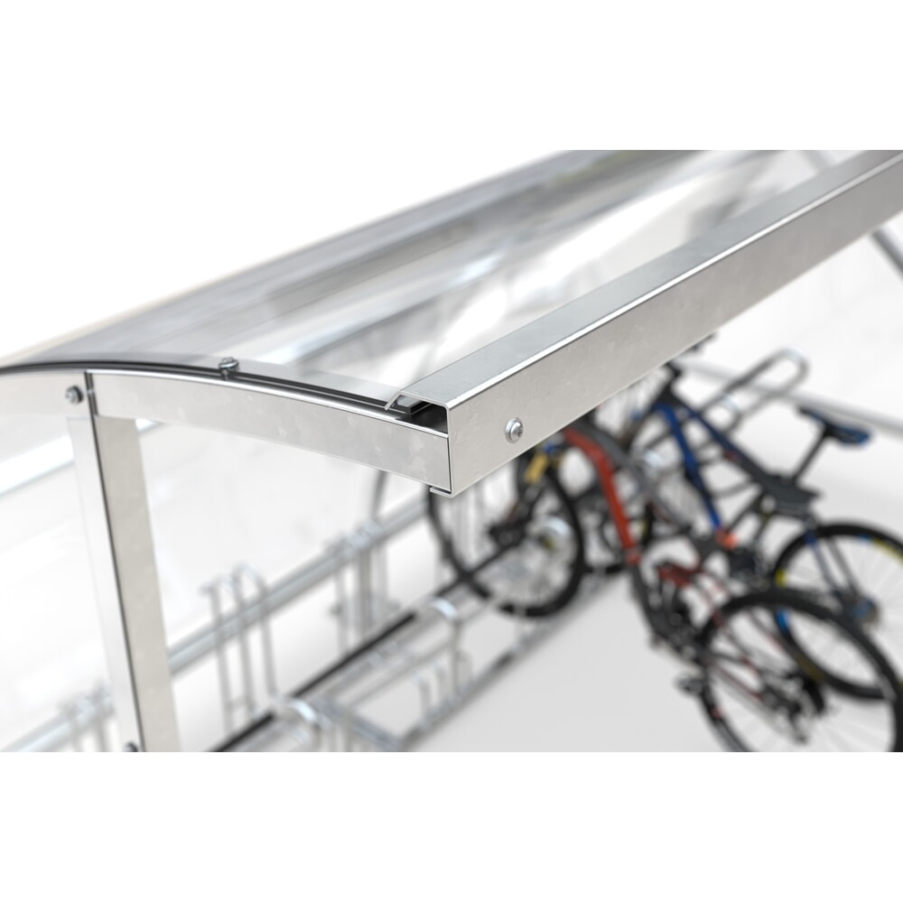 Productafbeelding nr. 2: Overkapping wsm® BAMBERG in rondboogontwerp, breedte 4.130 mm, verzinkt