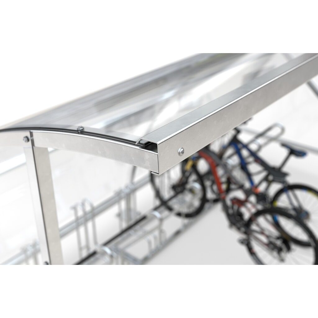 Overkapping wsm® BAMBERG in rondboogontwerp, breedte 12.350 mm, verzinkt Productafbeelding nr. 2: Overkapping wsm® BAMBERG in rondboogontwerp, breedte 12.350 mm, verzinkt