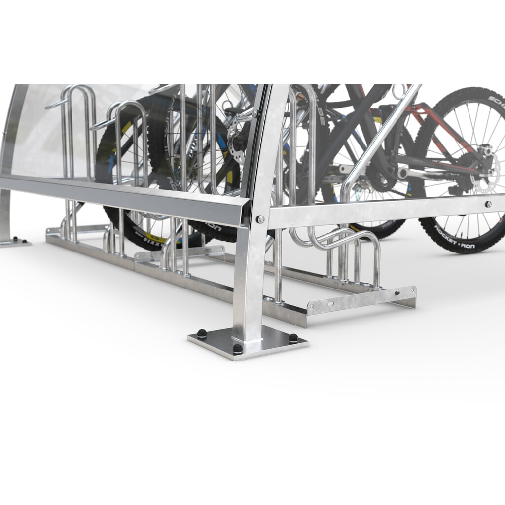 Overkapping wsm® BAMBERG in rondboogontwerp, breedte 12.350 mm, verzinkt Productafbeelding nr. 6: Overkapping wsm® BAMBERG in rondboogontwerp, breedte 12.350 mm, verzinkt
