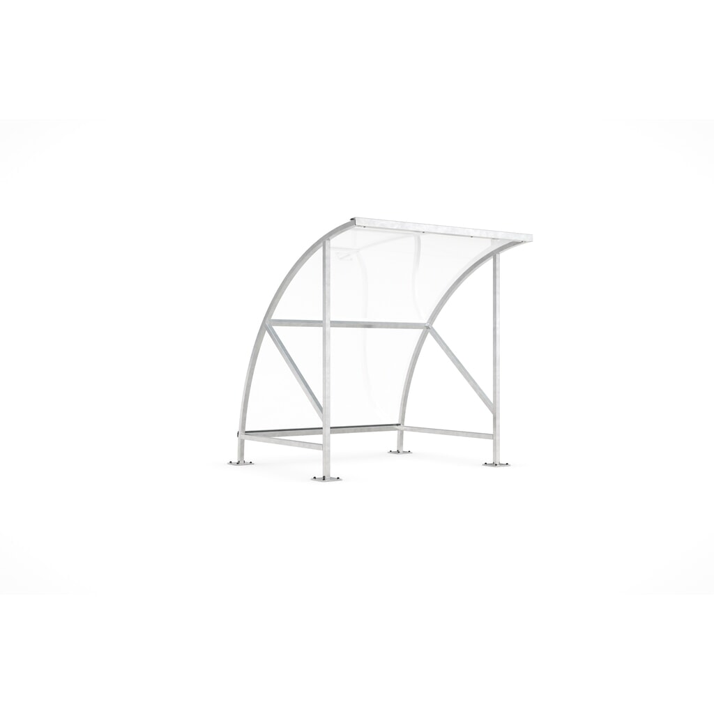 Overkapping wsm® BAMBERG in rondboogontwerp, breedte 2.090 mm, verzinkt Product afbeelding: Overkapping wsm® BAMBERG in rondboogontwerp, breedte 2.090 mm, verzinkt