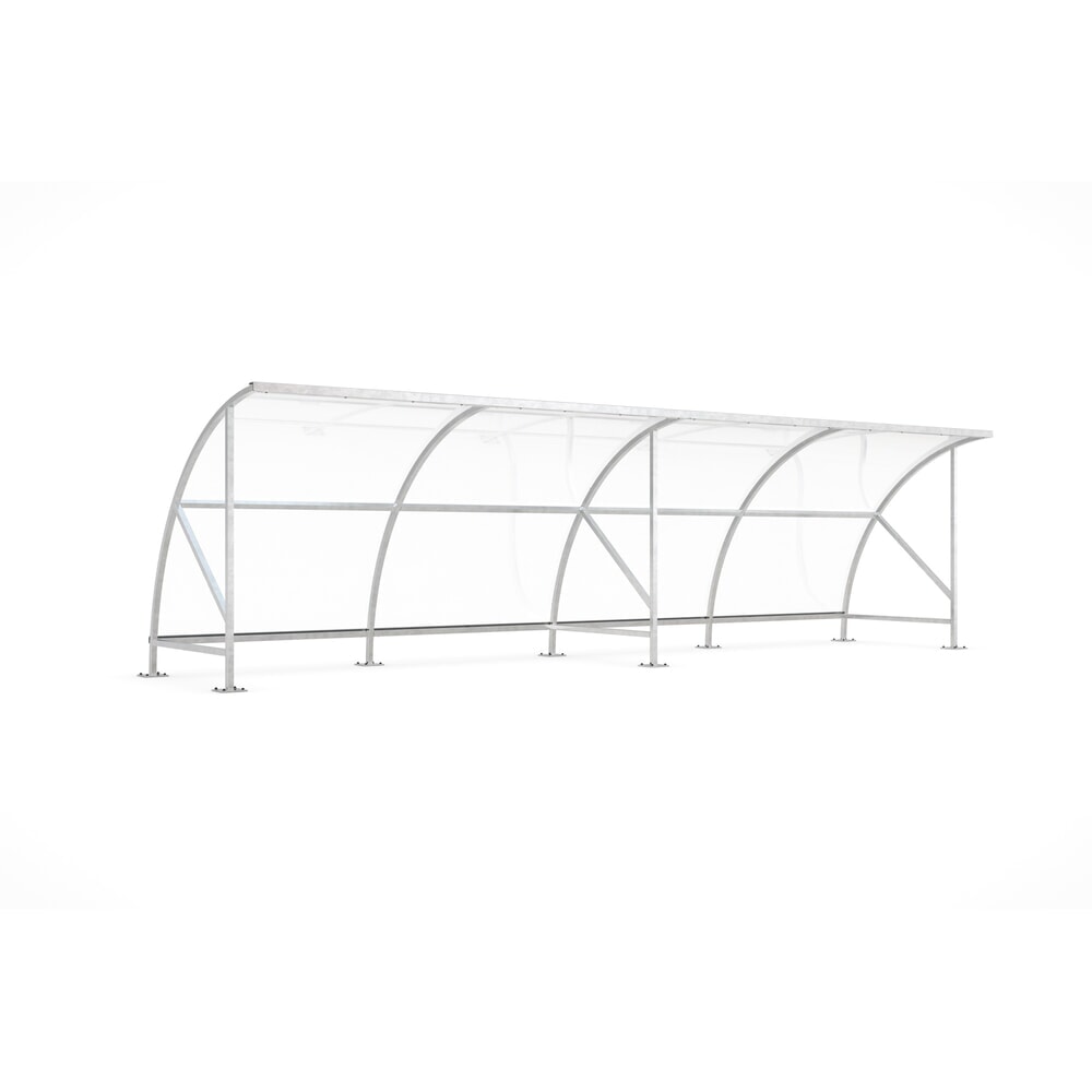 Product afbeelding: Overkapping wsm® BAMBERG in rondboogontwerp, breedte 8.250 mm, verzinkt