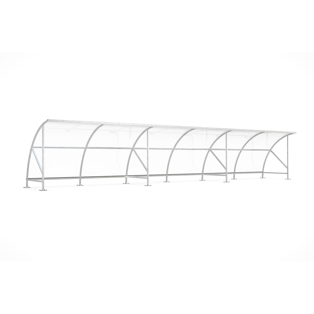Product afbeelding: Overkapping wsm® BAMBERG in rondboogontwerp, breedte 12.350 mm, verzinkt