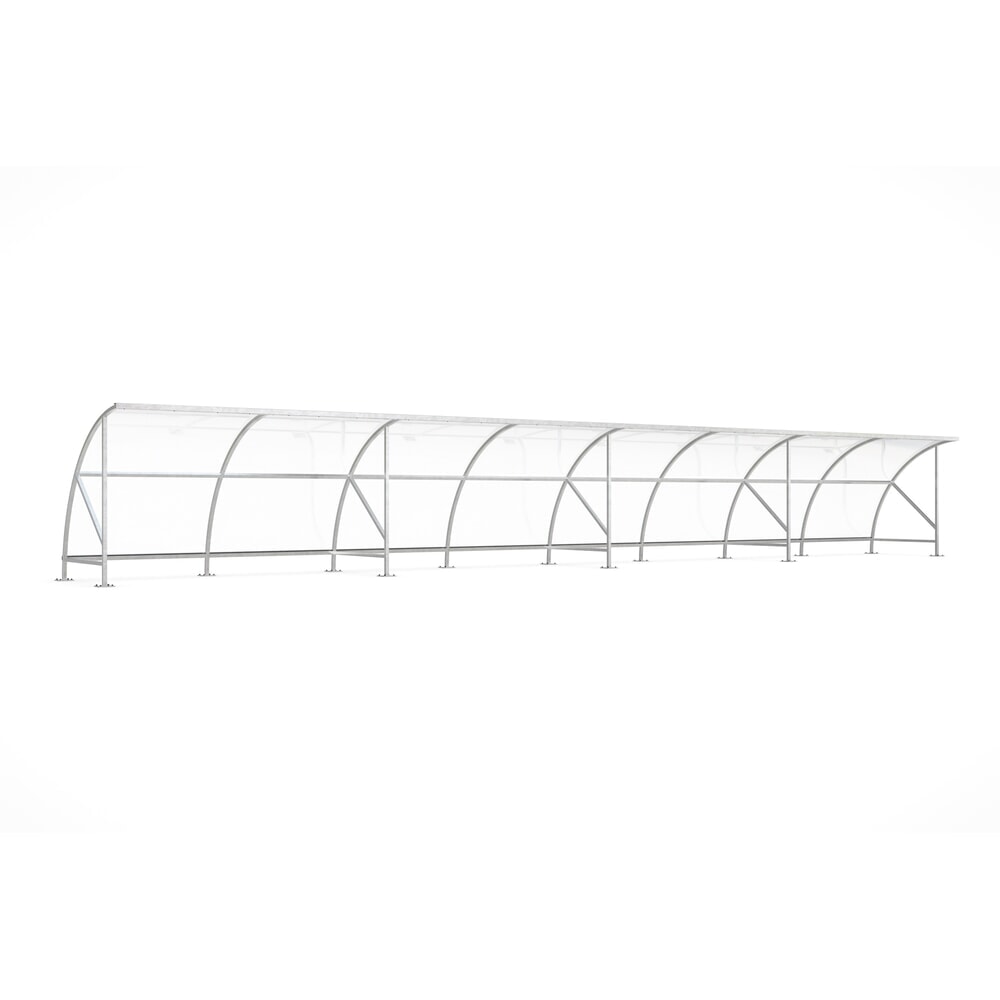 Product afbeelding: Overkapping wsm® BAMBERG in rondboogontwerp, breedte 16.450 mm, verzinkt