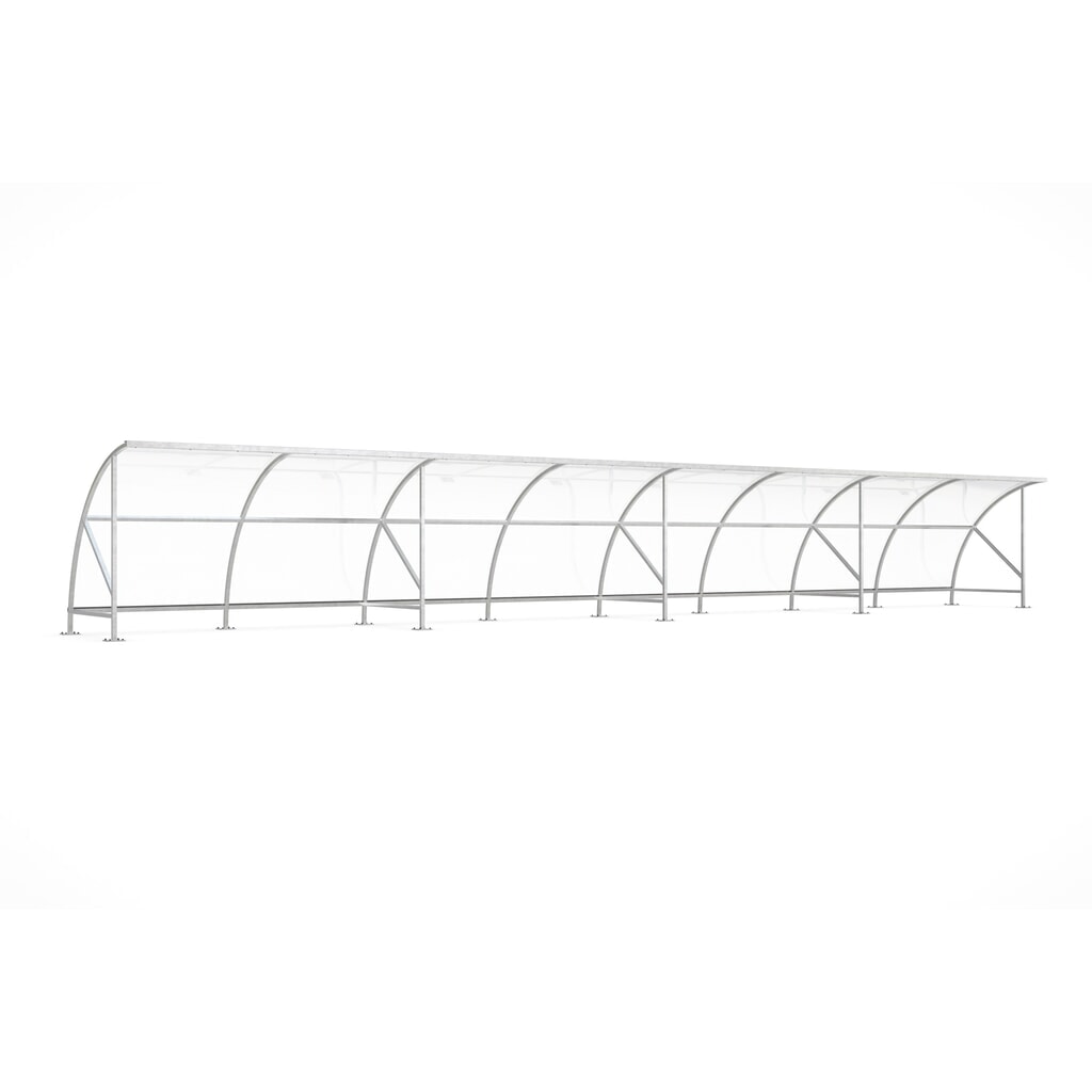 Product afbeelding: Overkapping wsm® BAMBERG in rondboogontwerp, breedte 16.450 mm, verzinkt