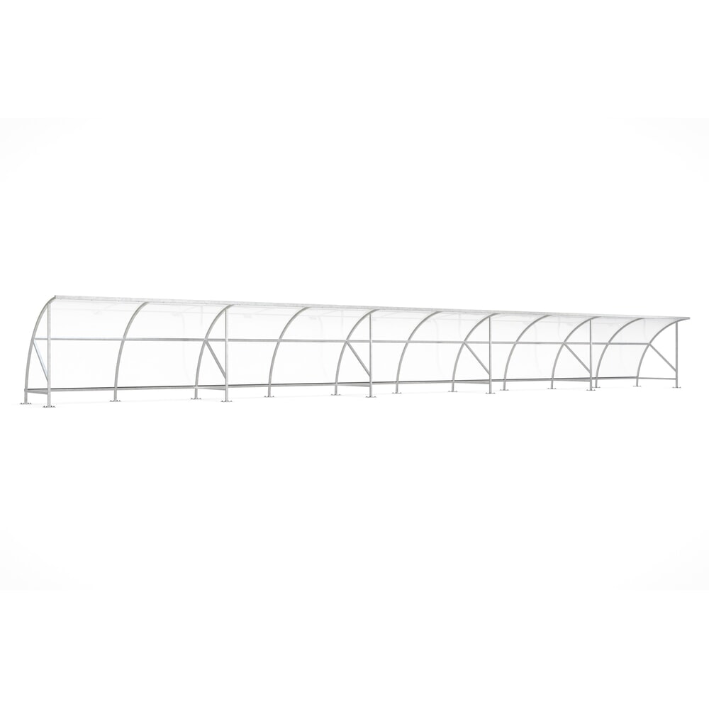 Product afbeelding: Overkapping wsm® BAMBERG in rondboogontwerp, breedte 20.550 mm, verzinkt