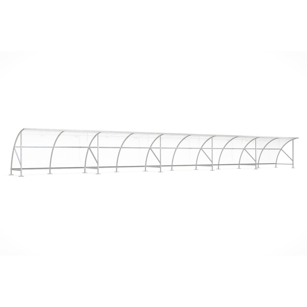 Product afbeelding: Overkapping wsm® BAMBERG in rondboogontwerp, breedte 20.550 mm, verzinkt