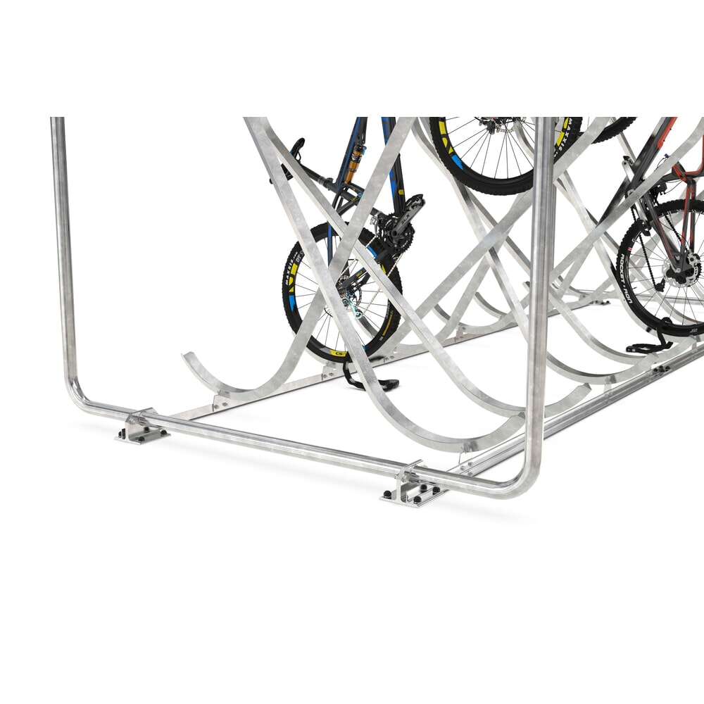 Productafbeelding nr. 3: Overkapping wsm® SIEGEN, met hoog schuin fietsenrek, thermisch verzinkt, 1-zijdig, 10 plaatsen