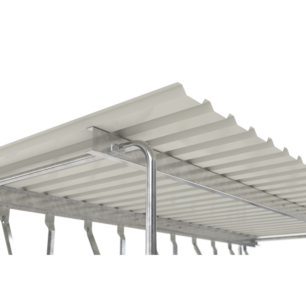 Productafbeelding nr. 6: Overkapping wsm® SIEGEN, met hoog schuin fietsenrek, thermisch verzinkt, 1-zijdig, 10 plaatsen