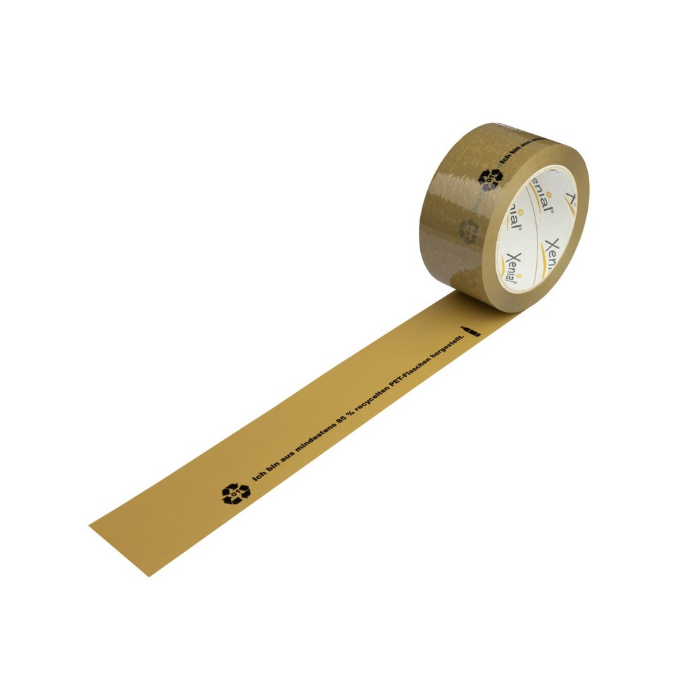 Productafbeelding nr. 1: Xenial® PET-recycling-tape, 37 µ, b x l 50 mm x 100 m, bruin, 36 stuks/verpakkingseenheid