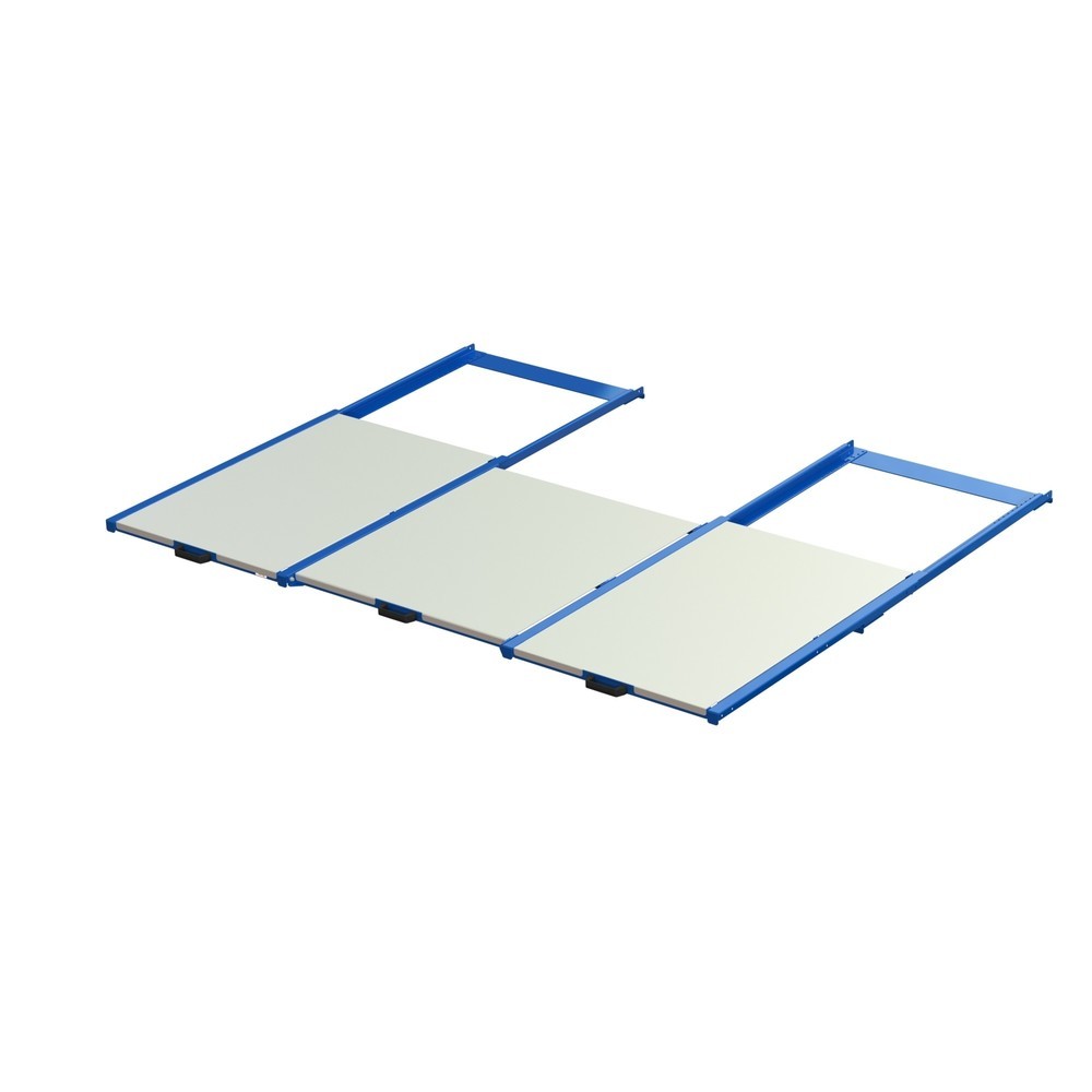 Product afbeelding: XL palletuittrekvoorziening, draagvermogen 400 kg, uittrekdiepte 70%, bxd 2.600 x 1.200 mm, met stalen legbord