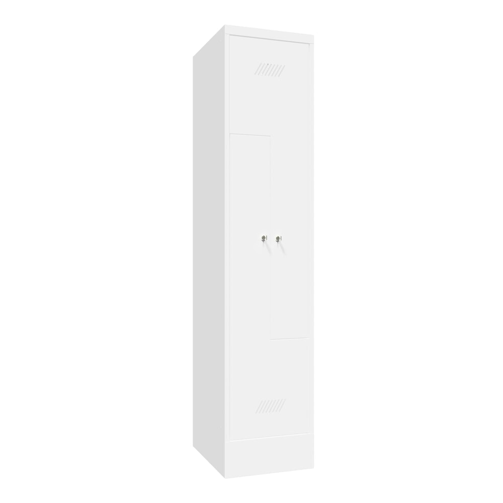 Product afbeelding: Z-garderobekast PAVOY, 2 compartimenten, hxbxd 1.850 x 430 x 500 mm, zuiver wit, zuiver wit