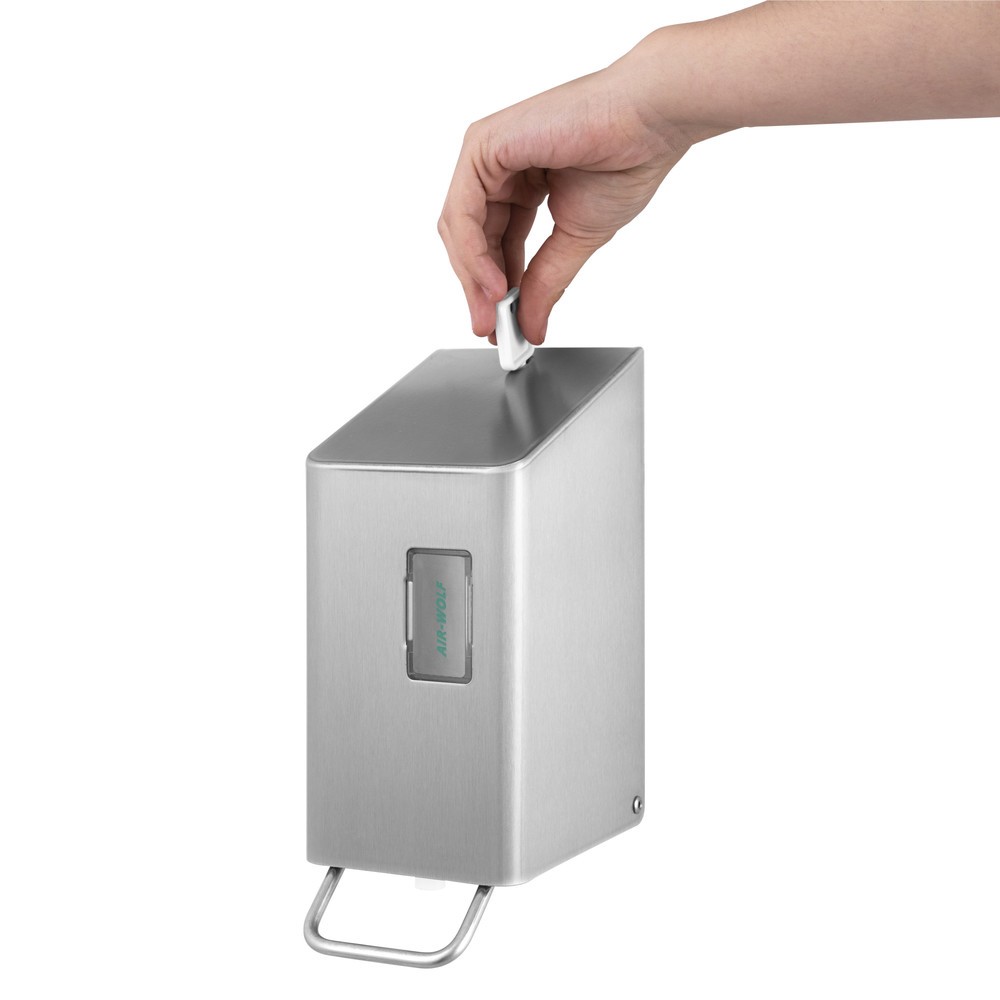 Productafbeelding nr. 5: Zeep- en desinfectiedispenser Air-Wolf voor 250 ml geborsteld roestvrij staal