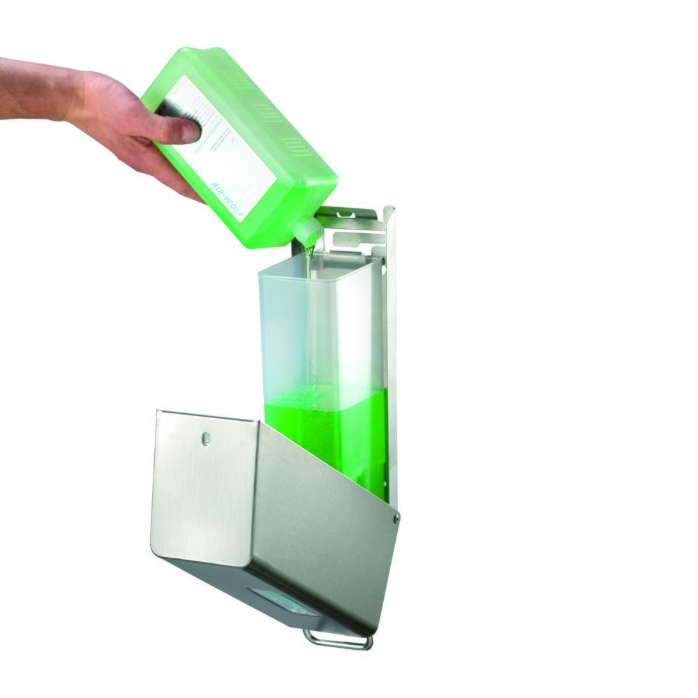 Productafbeelding nr. 2: Zeep- en desinfectiedispenser Air-Wolf voor 600 ml handlotion of desinfectiemiddel geborsteld roestvrij staal serie Omega