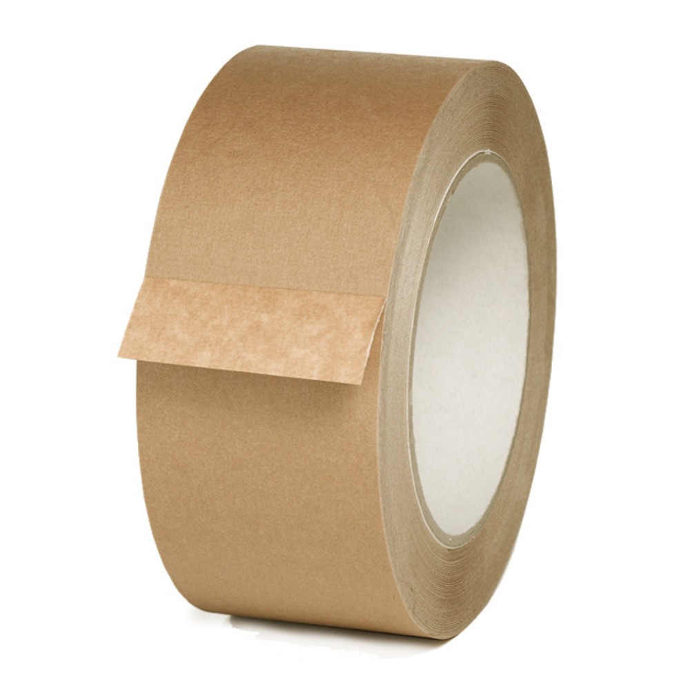 Product afbeelding: Zelfklevende papieren tape, b x l 75 mm x 50 m, bruin, 24 stuks/verpakkingseenheid
