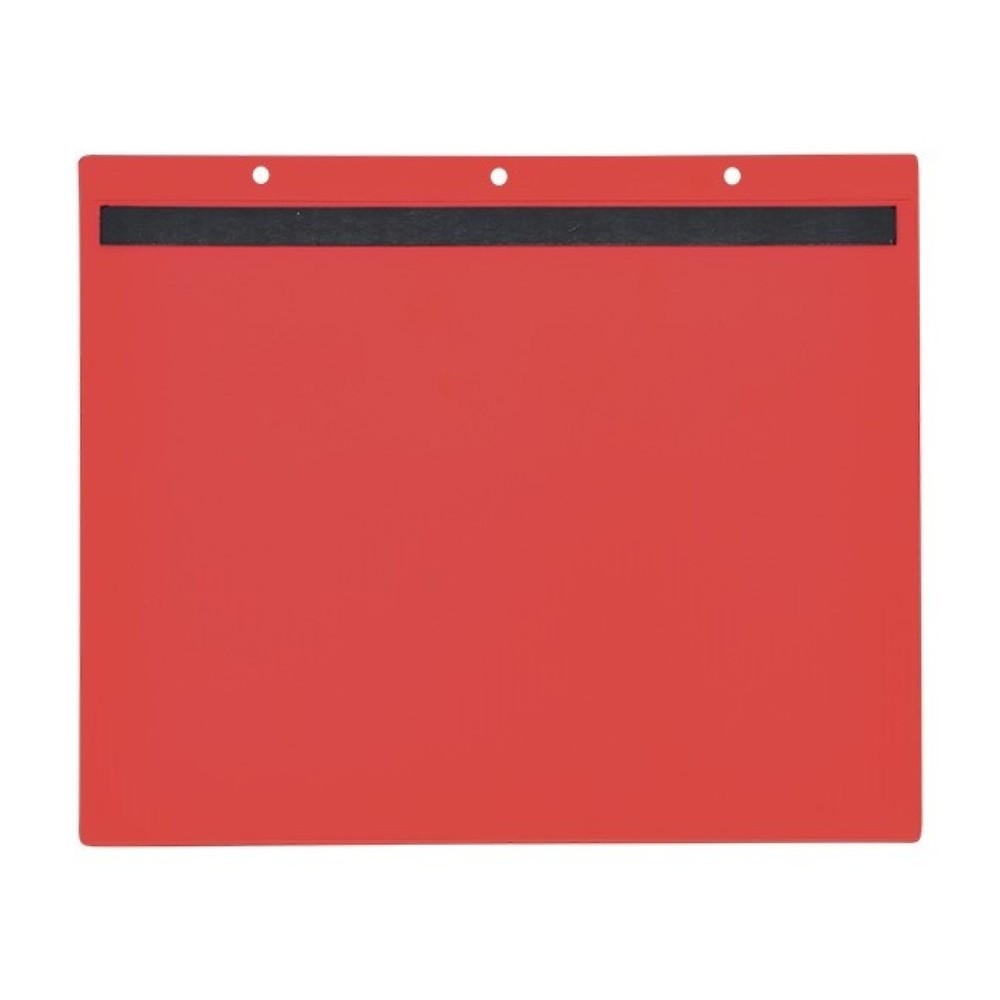 Productafbeelding nr. 2: Zichthoezen met magneetstroken, A4 liggend, opening opzij, 50 stuks/VE, rood