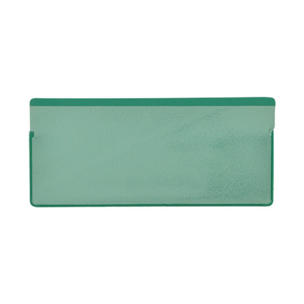 Productafbeelding nr. 1: Zichthoezen met magneetstroken, h x b 50 x 110 mm, opening bovenaan, 50 stuks/VE, groen