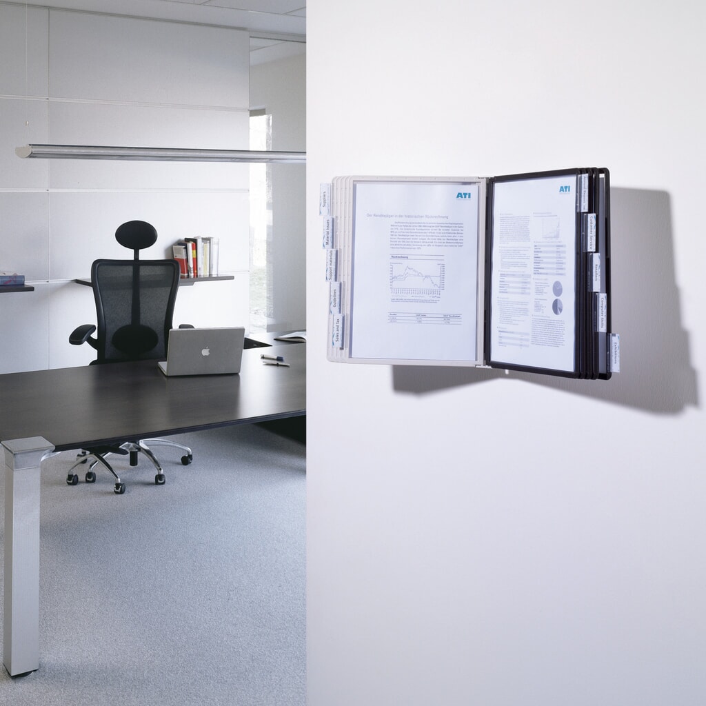 Displaymappensysteem SHERPA®, wandhouder, 10 mappen Productafbeelding nr. 1: Displaymappensysteem SHERPA®, wandhouder, 10 mappen