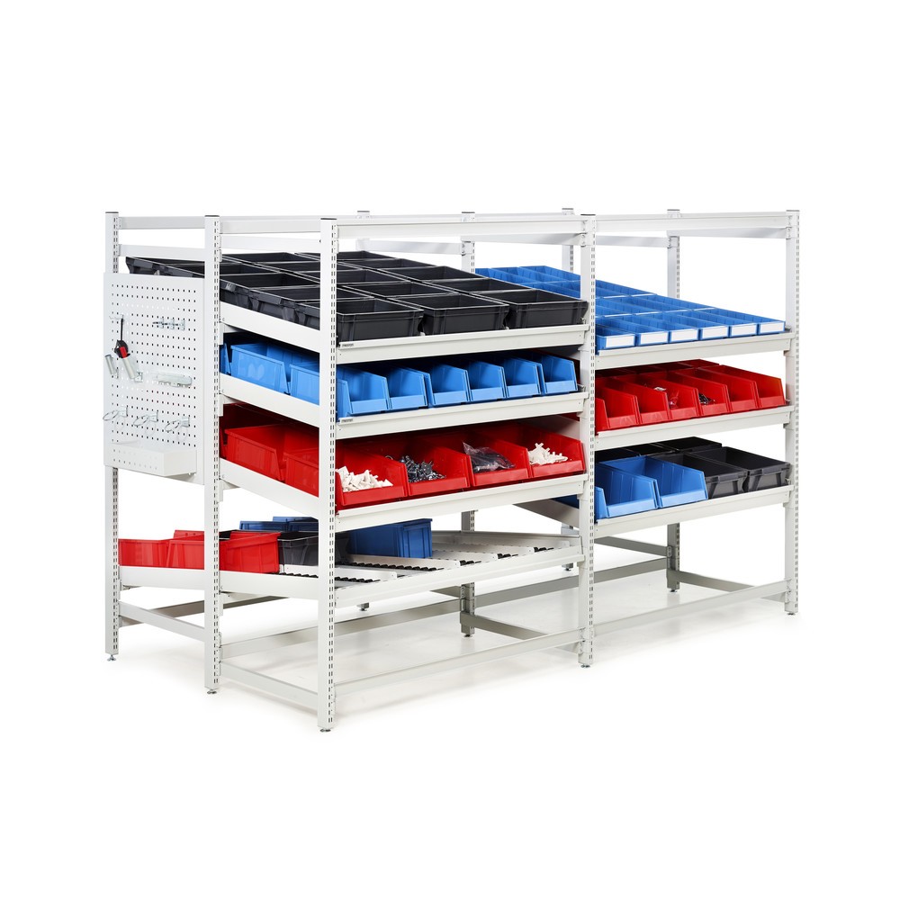 Productafbeelding nr. 2: Verlengframe zijkant voor TRESTON kanbanstelling FIFO, ESD, h x b x d 1.860 x 933 x 805 mm