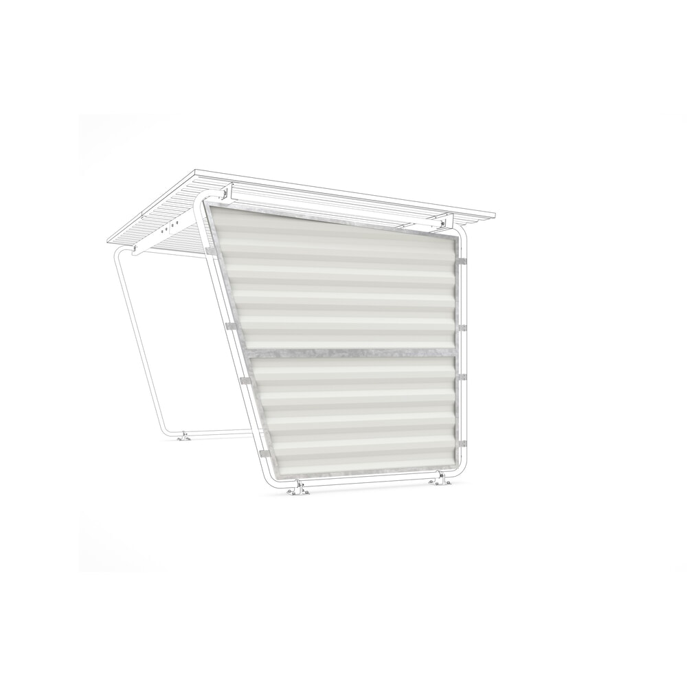 Product afbeelding: Zijwand voor overkapping, 1-zijdig, profielplaat, rechts