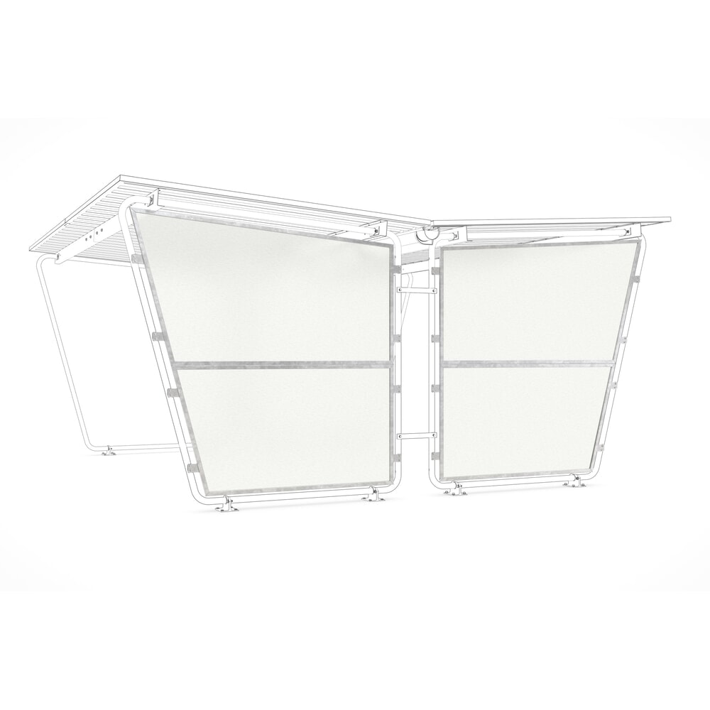 Product afbeelding: Zijwand voor overkapping, 2-zijdig, polyester, links