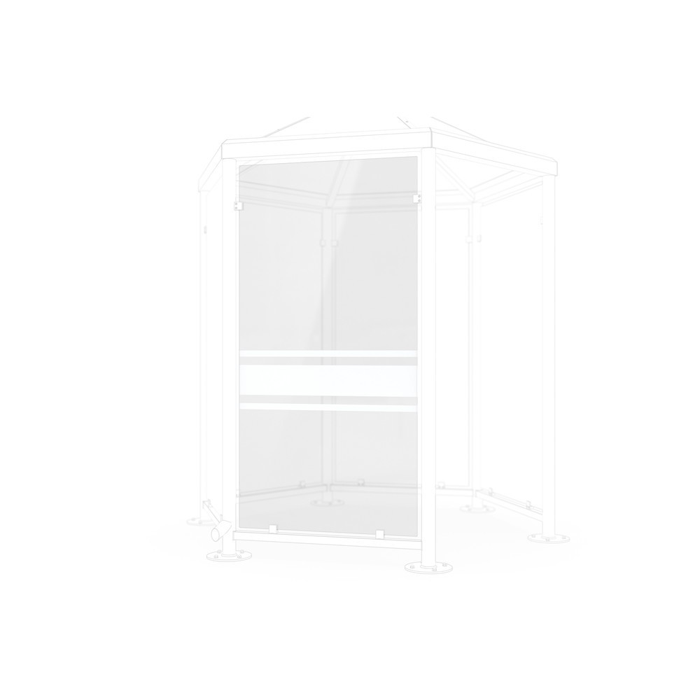 Product afbeelding: Zijwand voor rookpaviljoen, 6-hoekig, Glasdecor 02