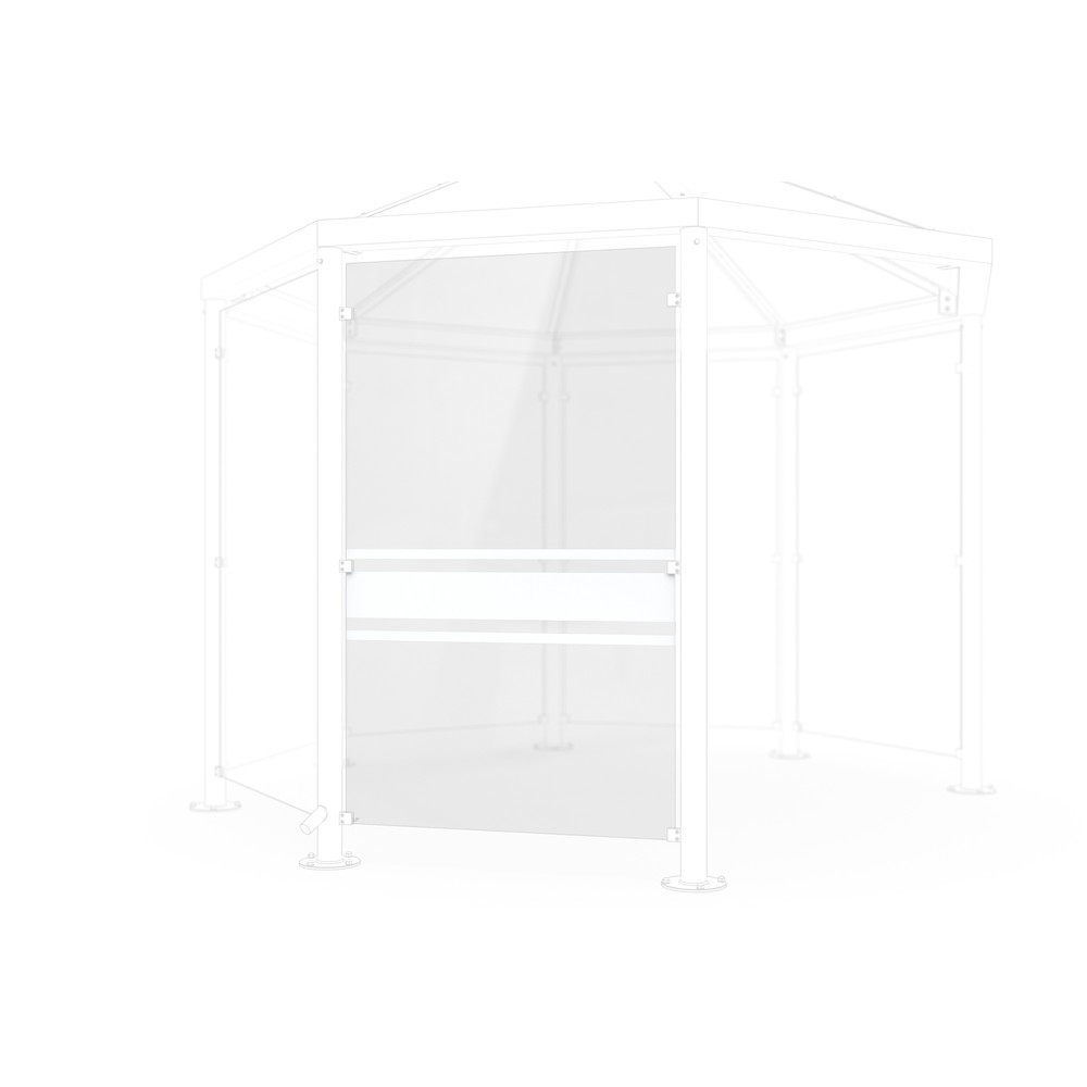 Productafbeelding nr. 1: Zijwand voor rookpaviljoen, 8-hoekig, Glasdecor 02