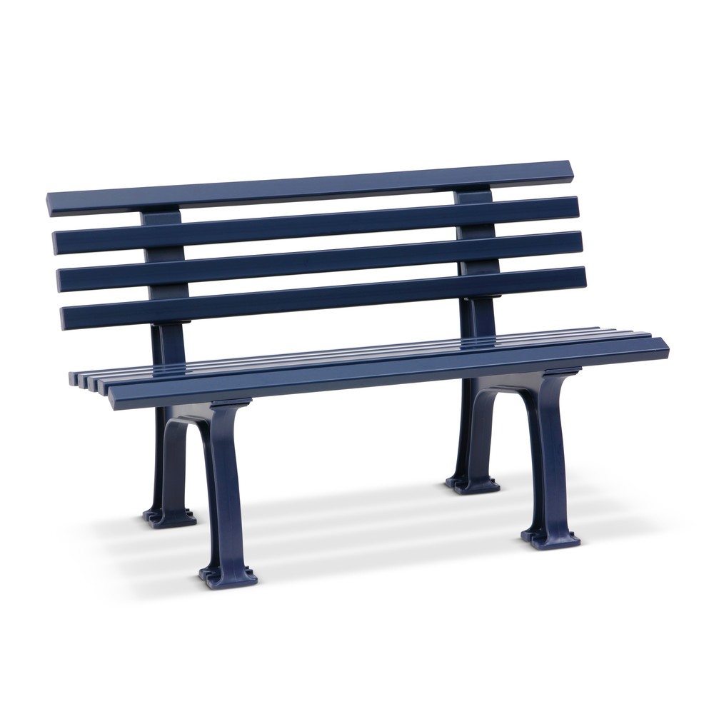 Product afbeelding: Zitbank Bern, lengte 1200 mm, 2 poten, blauw
