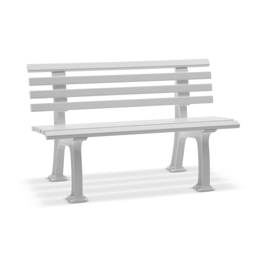 Zitbank Bern, lengte 1200 mm, 2 poten, wit Product afbeelding: Zitbank Bern, lengte 1200 mm, 2 poten, wit