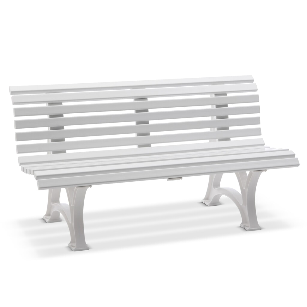 Zitbank Genève, lengte 1500 mm, 2 poten, wit Product afbeelding: Zitbank Genève, lengte 1500 mm, 2 poten, wit