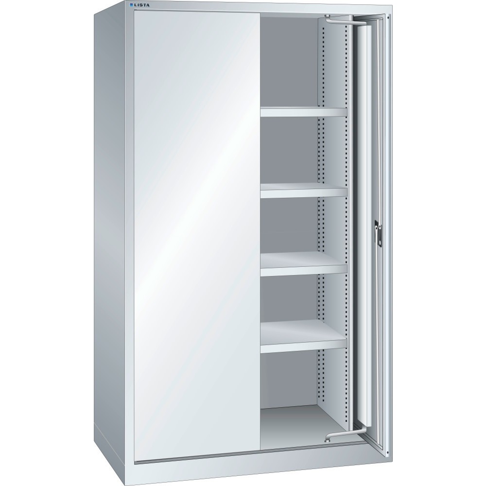 Product afbeelding: Zwaarlastkast 54x27E LISTA, (bxdxh) 1146x690x1950 mm, indraaiende deuren, lichtgrijs, CODE Lock