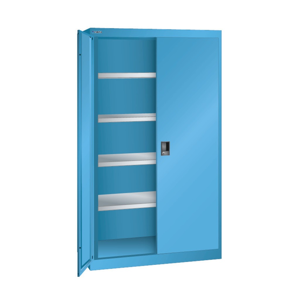 Product afbeelding: Zwaarlastkast LISTA, 4 legborden, hxbxd 1950 x 1100 x 641 mm, lichtblauw