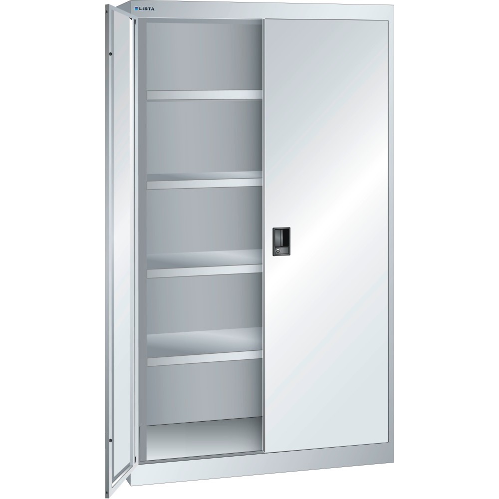 Product afbeelding: Zwaarlastkast LISTA 54x27E, (bxdxh) 1100x641x1950 mm, 4 verstelbare legborden, lichtgrijs, RFID Lock