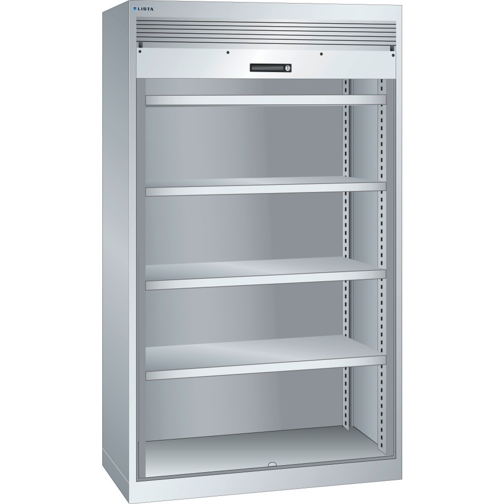 Product afbeelding: Zwaarlastkast LISTA 54x27E, (bxdxh) 1100x641x1950 mm, rolluik, lichtgrijs
