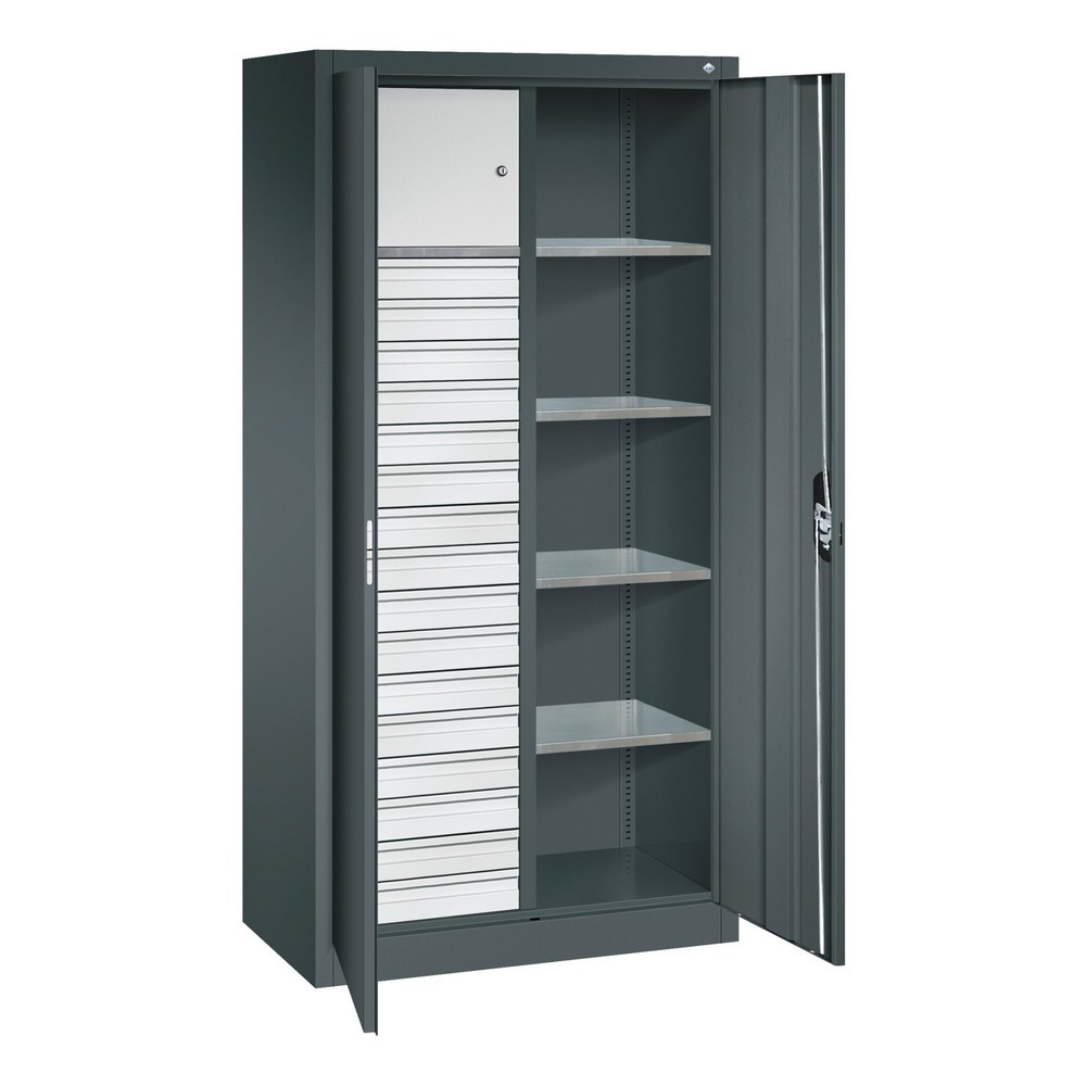 Productafbeelding nr. 4: Draaideurkast, cap. 700 kg, 195x93x50cm, lichtgrijs, robijnrood