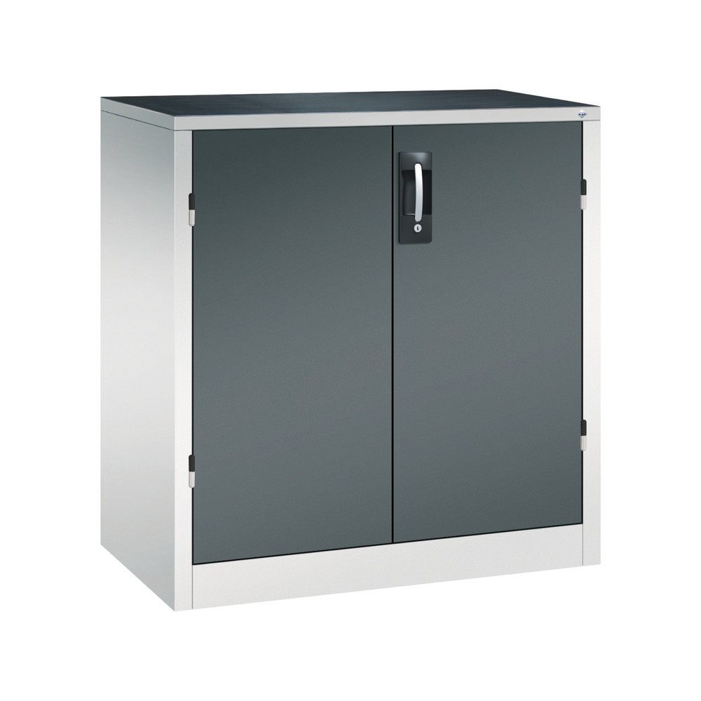 Product afbeelding: Zwaarlastkast met opensl. deuren, cap. 700 kg, 100x93x50cm, lichtgrijs, antracietgrijs
