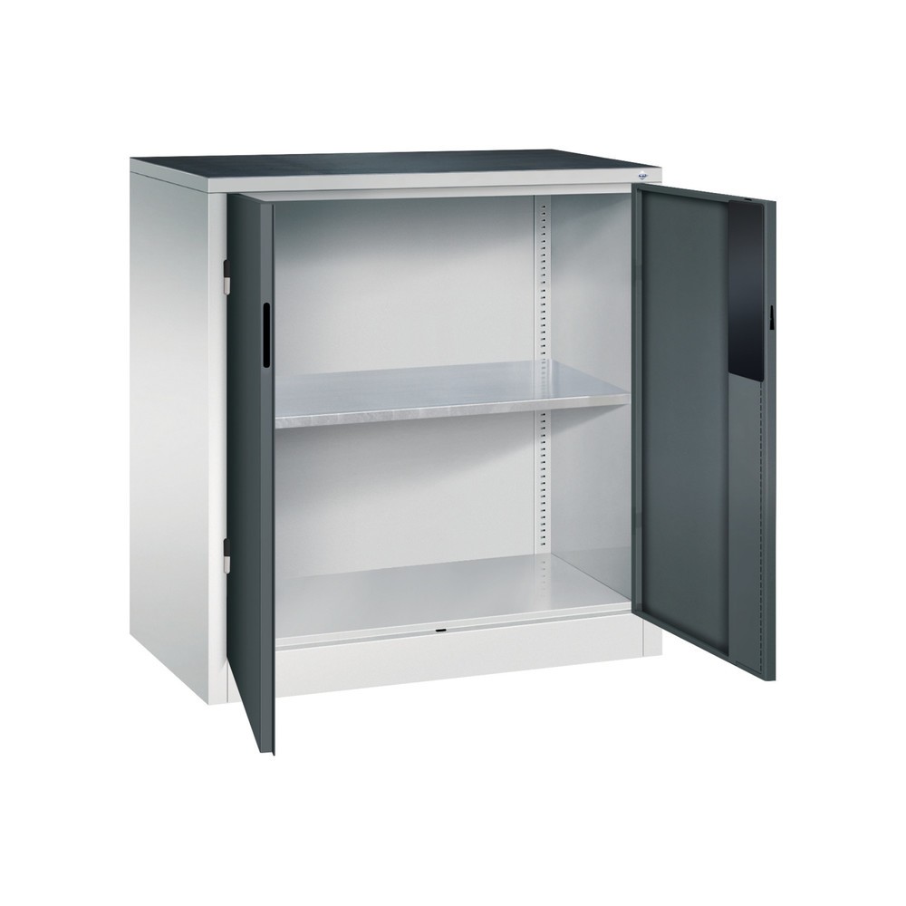 Productafbeelding nr. 5: Zwaarlastkast met opensl. deuren, cap. 700 kg, 100x93x50cm, lichtgrijs, antracietgrijs