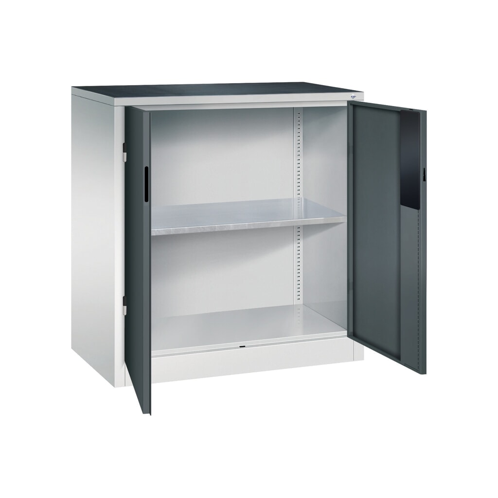Productafbeelding nr. 5: Zwaarlastkast met opensl. deuren, cap. 700 kg, 100x93x50cm, lichtgrijs, antracietgrijs