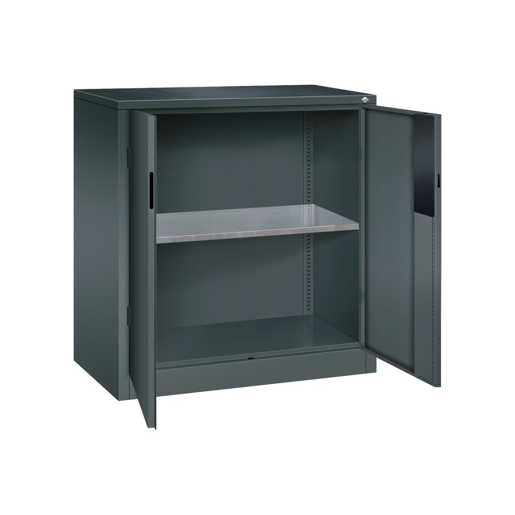 Zwaarlastkast met opensl. deuren, cap. 700 kg, 100x93x50cm, antracietgrijs, antracietgrijs Productafbeelding nr. 5: Zwaarlastkast met opensl. deuren, cap. 700 kg, 100x93x50cm, antracietgrijs, antracietgrijs