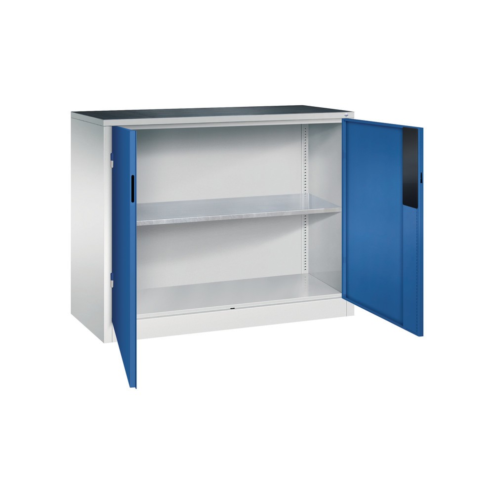 Productafbeelding nr. 3: Zwaarlastkast met opensl. deuren, cap. 700 kg, 100x120x50cm, lichtgrijs, gentiaanblauw