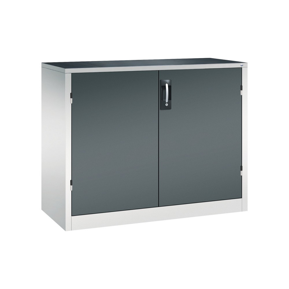 Product afbeelding: Zwaarlastkast met opensl. deuren, cap. 700 kg, 100x120x50cm, lichtgrijs, antracietgrijs