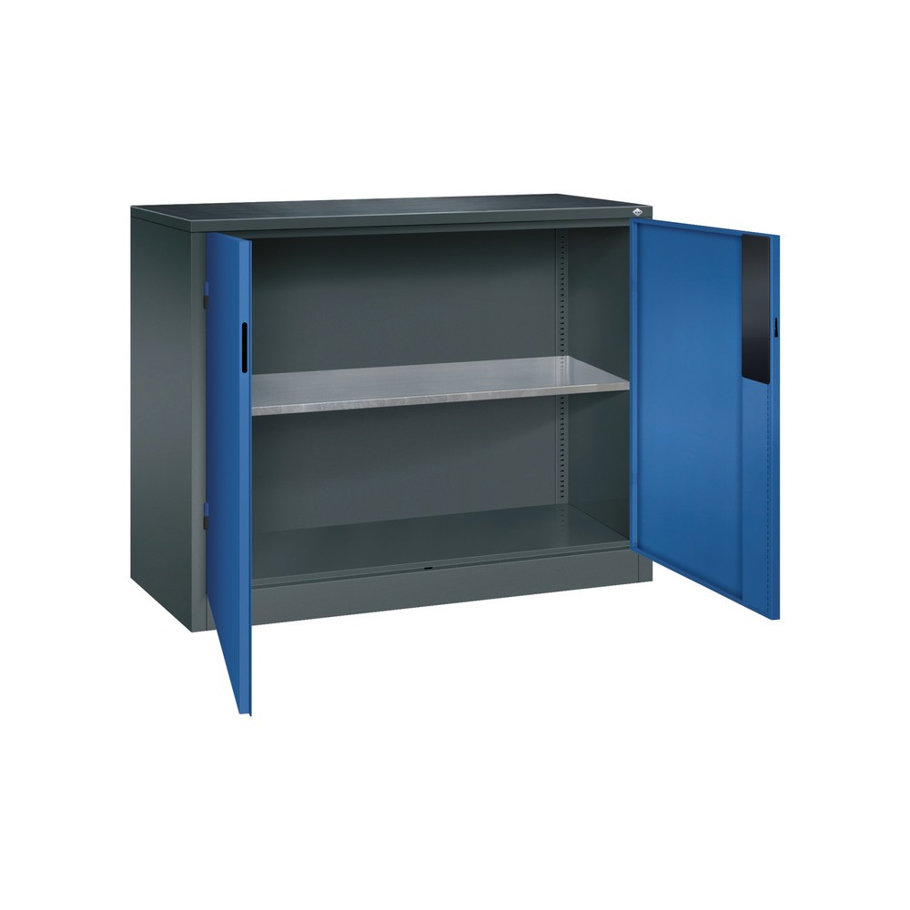 Productafbeelding nr. 4: Zwaarlastkast met opensl. deuren, cap. 700 kg, 100x120x50cm, antracietgrijs, gentiaanblauw