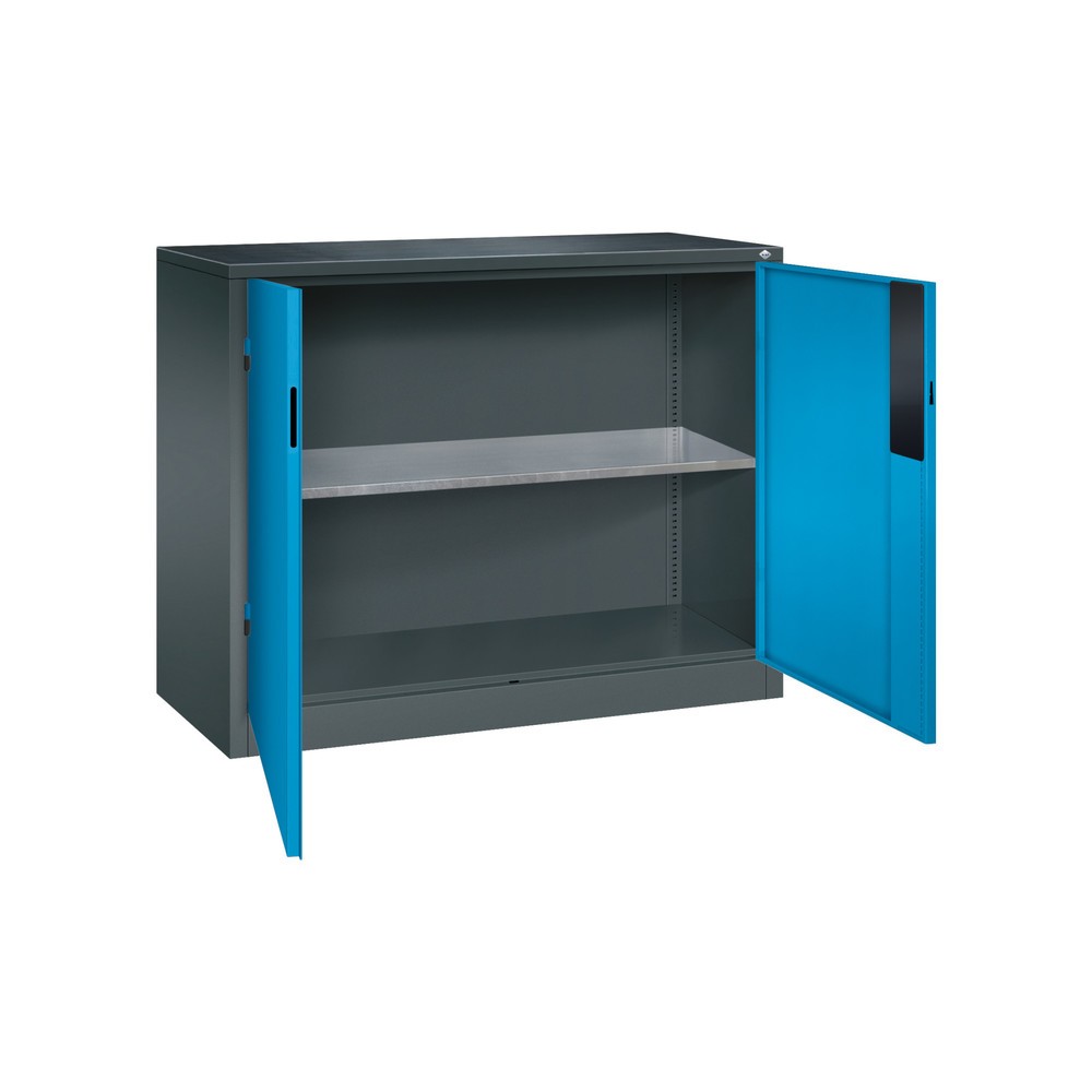 Productafbeelding nr. 4: Zwaarlastkast met opensl. deuren, cap. 700 kg, 100x120x50cm, antracietgrijs, lichtblauw