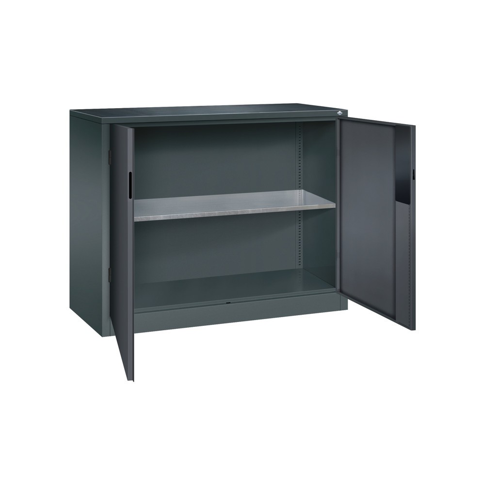 Productafbeelding nr. 4: Zwaarlastkast met opensl. deuren, cap. 700 kg, 100x120x50cm, antracietgrijs, zwartgrijs