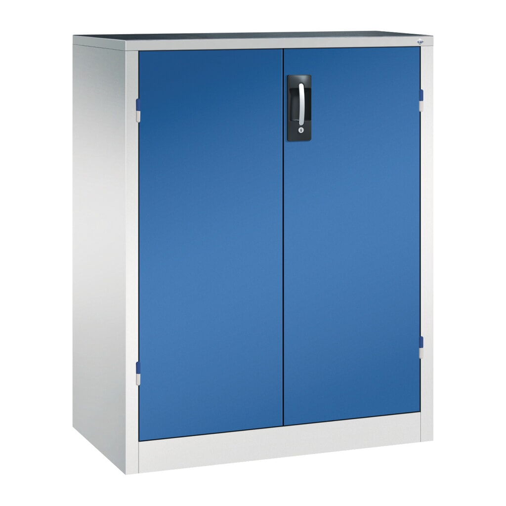 Product afbeelding: Zwaarlastkast met opensl. deuren, cap. 700 kg, 120x93x50cm, lichtgrijs, gentiaanblauw