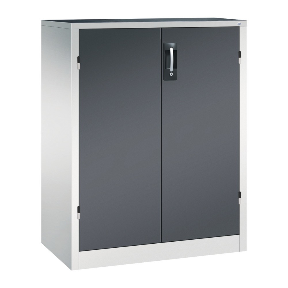 Product afbeelding: Zwaarlastkast met opensl. deuren, cap. 700 kg, 120x93x50cm, lichtgrijs, zwartgrijs