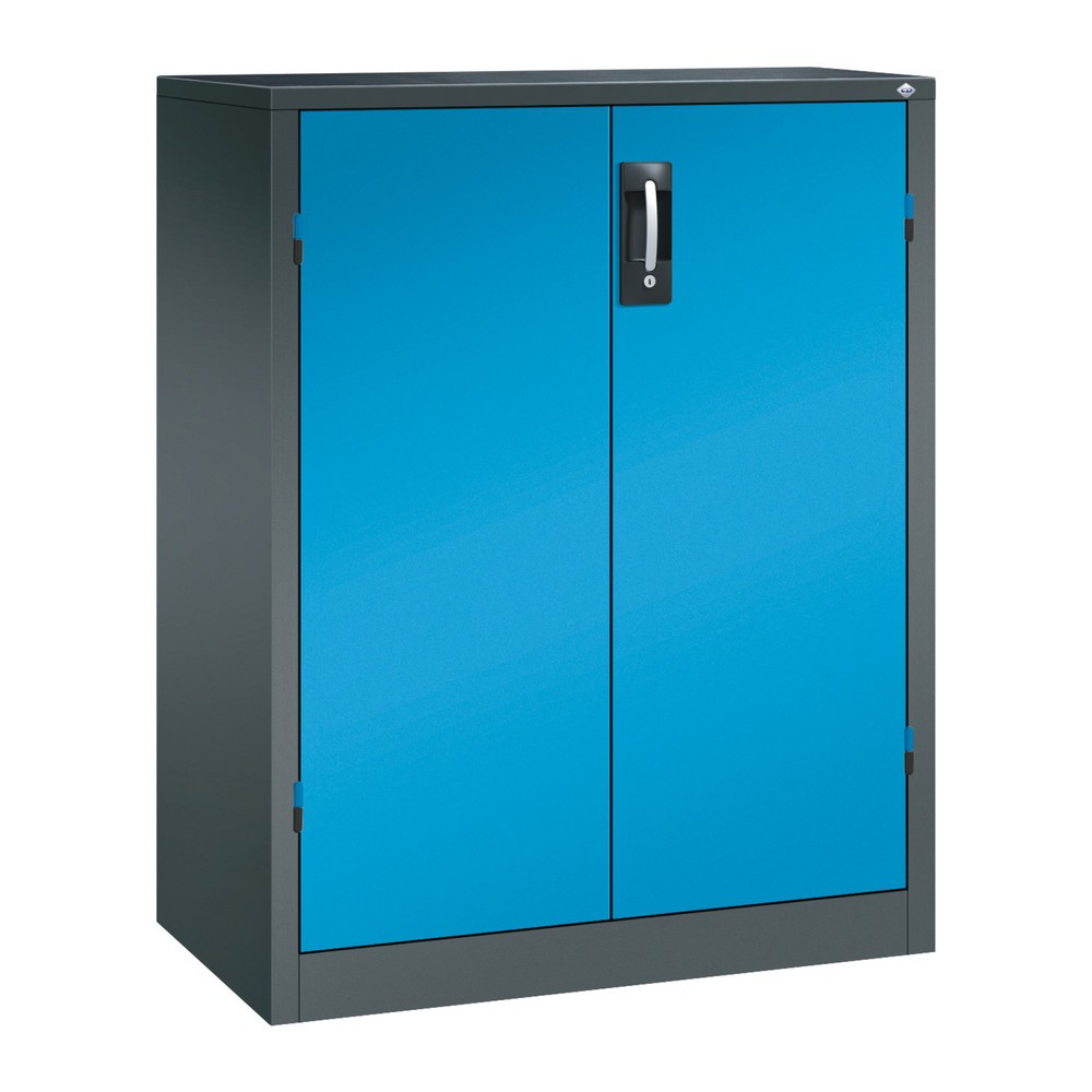 Productafbeelding nr. 1: Zwaarlastkast met opensl. deuren, cap. 700 kg, 120x93x50cm, antracietgrijs, lichtblauw