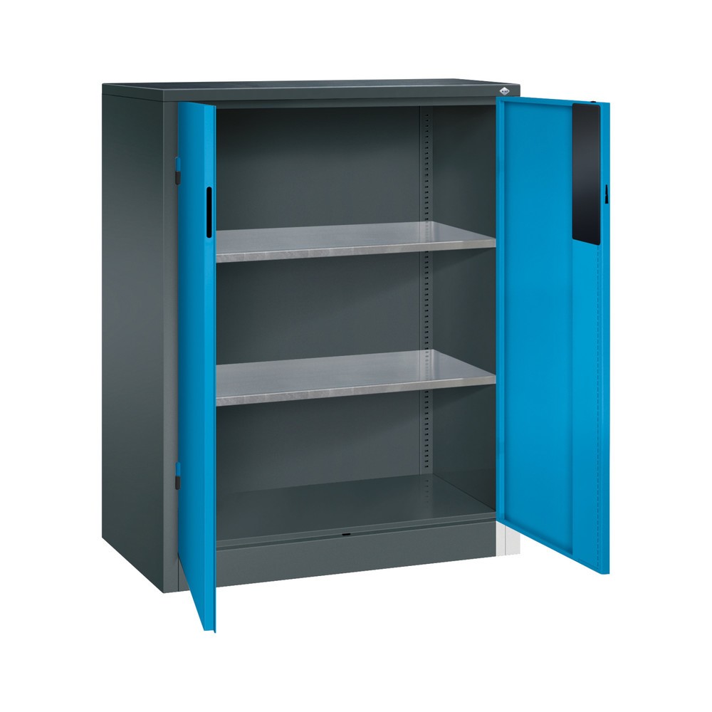 Productafbeelding nr. 4: Zwaarlastkast met opensl. deuren, cap. 700 kg, 120x93x50cm, antracietgrijs, lichtblauw