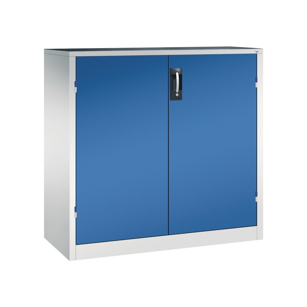 Product afbeelding: Zwaarlastkast met opensl. deuren, cap. 700 kg, 120x120x50cm, lichtgrijs, gentiaanblauw