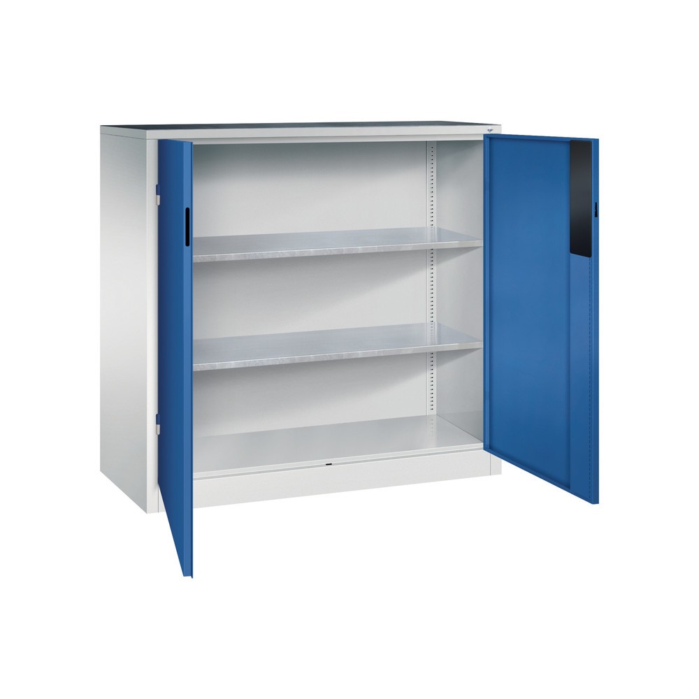 Productafbeelding nr. 3: Zwaarlastkast met opensl. deuren, cap. 700 kg, 120x120x50cm, lichtgrijs, gentiaanblauw